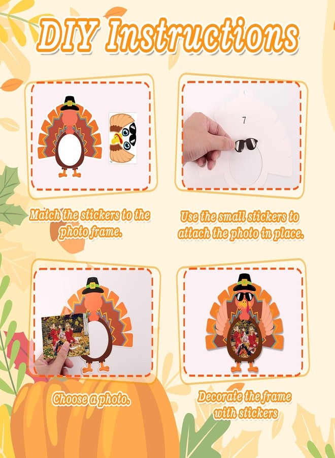 Eternity sky 36pcs Thanksgiving Crafts for Kids - Fall Turkey DIY Picture Frame, Thankful Paper Cutouts with Photo Kit for Classroom Bulletin Board Decorations - Image 5